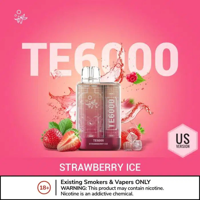 Elf Bar TE6000 Us Version Strawberry Ice Disposable Vape